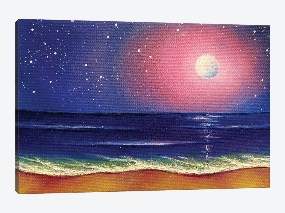 Moonlit Ocean by Rachel Bingaman 1-piece Canvas Artwork
