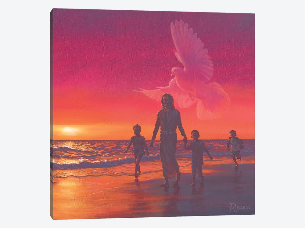 He Walks With Me by Rod Bailey 1-piece Canvas Art