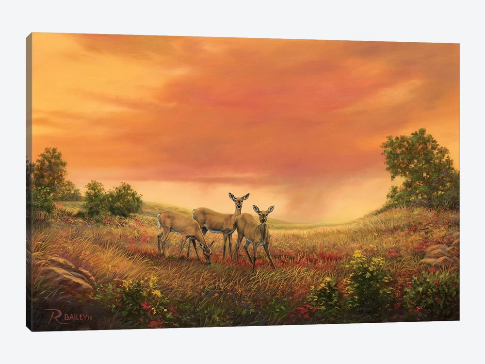 3 Sisters Of The Prairie by Rod Bailey 1-piece Canvas Print