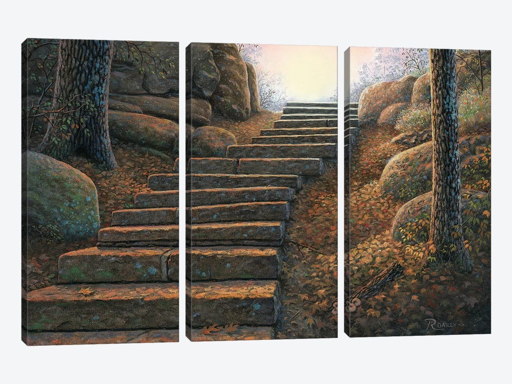 Seekers Path by Rod Bailey 3-piece Canvas Wall Art