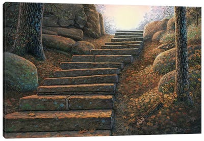 Seekers Path Canvas Art Print - Stairs & Staircases