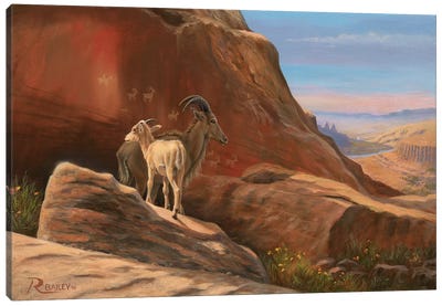 Traversing Time Canvas Art Print - Goat Art