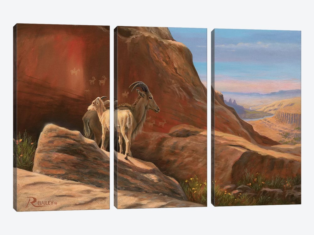 Traversing Time by Rod Bailey 3-piece Canvas Print