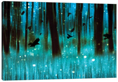 Night Flight Panoramic Canvas Art Print - Ros Berryman