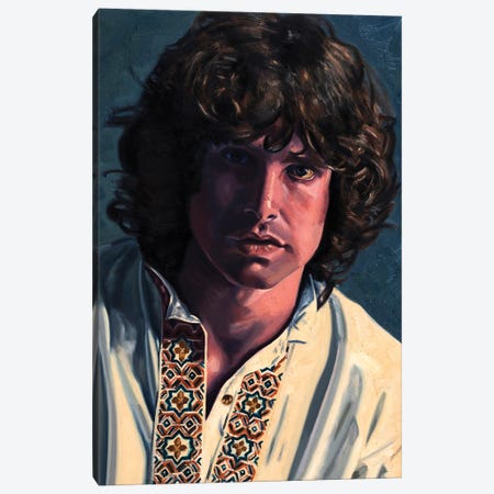 Jim Morrison Canvas Print #RBP5} by Robert Burcar Canvas Art Print