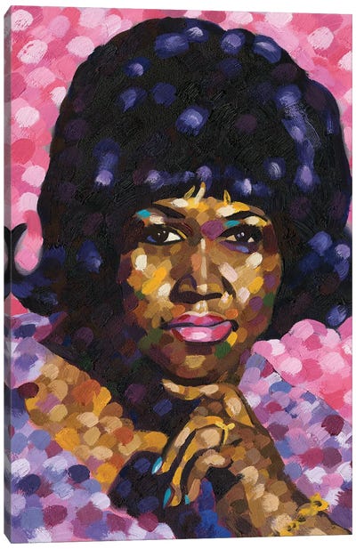 Aretha Franklin Canvas Art Print - Sixties Nostalgia Art