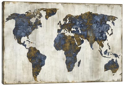 The World I Canvas Art Print - World Map Art