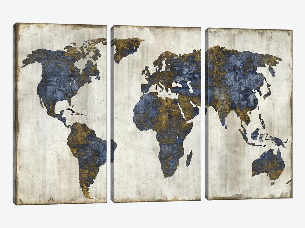 The World I by Russell Brennan 3-piece Canvas Artwork