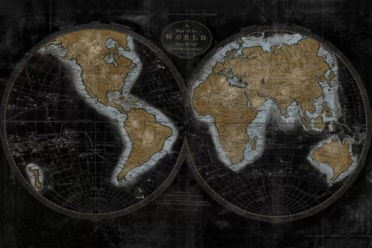 The World In Gold by Russell Brennan canvas print