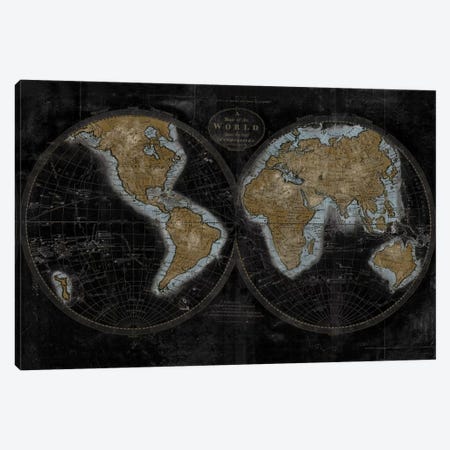 The World In Gold Canvas Print #RBR23} by Russell Brennan Canvas Wall Art