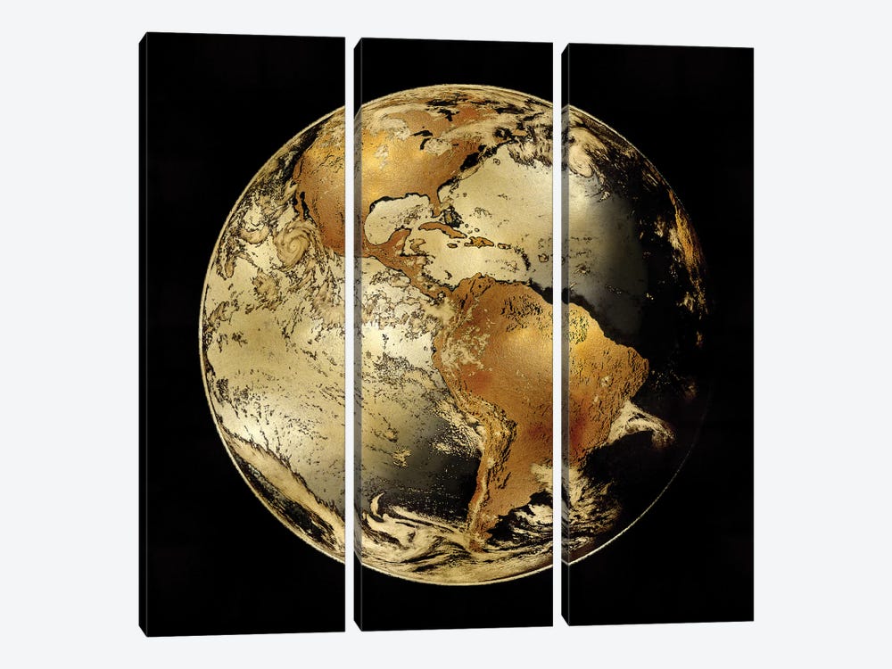 World Turning IV by Russell Brennan 3-piece Canvas Wall Art