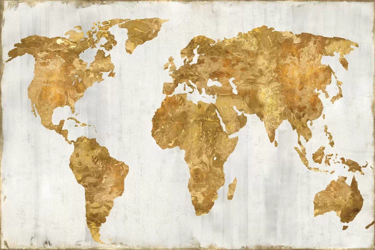 The World In Gold by Russell Brennan canvas print