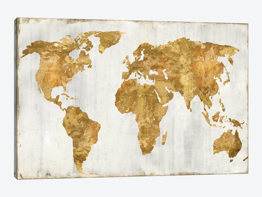 The World In Gold by Russell Brennan 1-piece Canvas Print