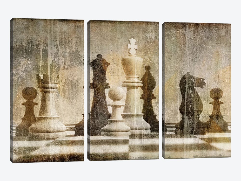 Chess by Russell Brennan 3-piece Canvas Print
