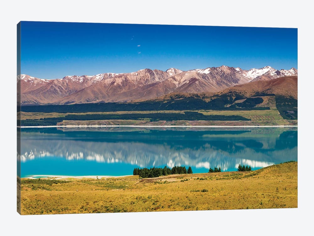 Southern Alps from Lake Pukaki, Canterbury, South Island, New Zealand by Russ Bishop 1-piece Canvas Wall Art