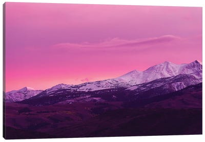 Evening light over the Sierra crest above Bridgeport, California, USA Canvas Art Print - Sierra Nevada Art