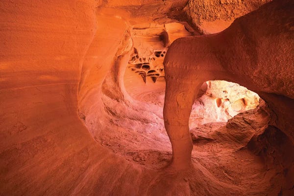 Russ Bishop: Windstone Arch IV, Fire Cave, Valley Of Fire State Park, Nevada, USA by Russ Bishop