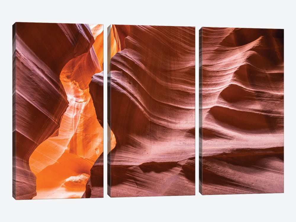 Slickrock Formations V, Upper Antelope Canyon, Navajo Indian Reservation, Arizona, USA by Russ Bishop 3-piece Canvas Artwork