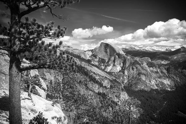 Snowy Mountains: Half Dome from Yosemite Point, Yosemite National Park, California, USA by Russ Bishop