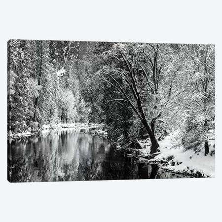 Merced River and Cathedral Rock in winter, Yosemite National Park, California, USA Canvas Print #RBS16} by Russ Bishop Canvas Print