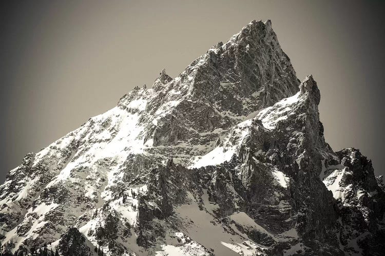 Mount Teewinot in winter, Grand Teton National Park, Wyoming, USA