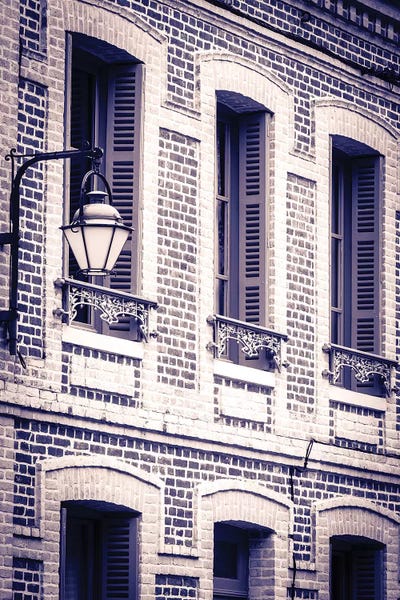 Russ Bishop: Narrow street and houses, Honfleur, Normandy, France I by Russ Bishop