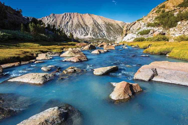 Stream in Sam Mack Meadow, John Muir Wilderness, Sierra Nevada Mountains, California, USA by Russ Bishop wall art