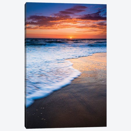 Sunset over the Pacific Ocean from Ventura State Beach, Ventura, California, USA Canvas Print #RBS41} by Russ Bishop Art Print