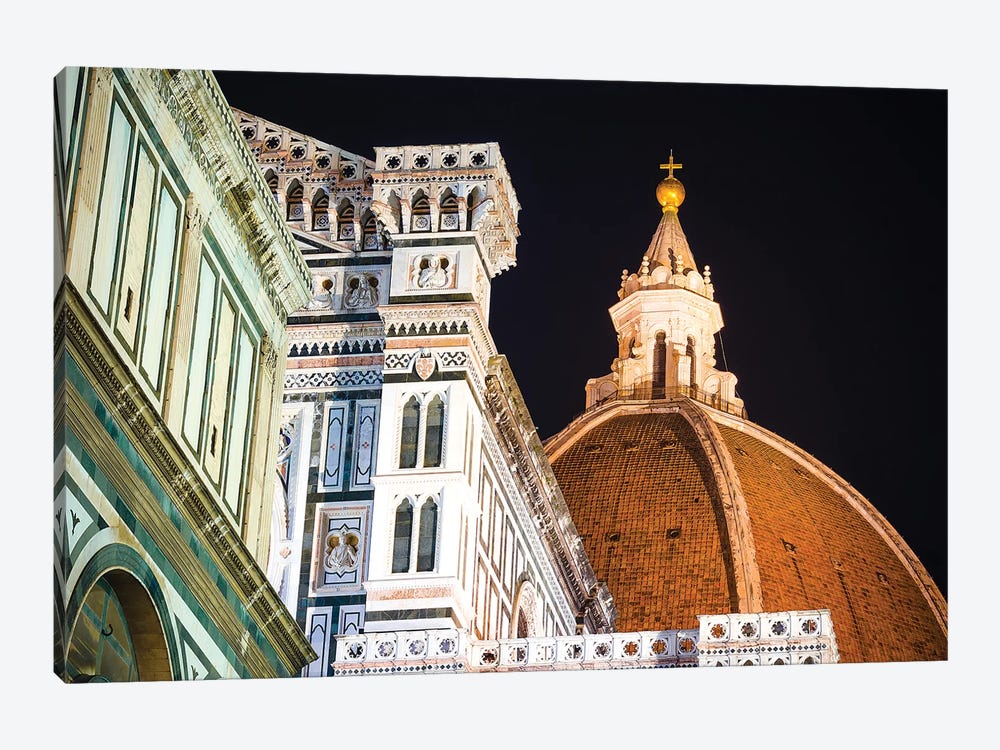 The Cathedral of Santa Maria del Fiore at night, Florence, Tuscany, Italy by Russ Bishop 1-piece Canvas Art