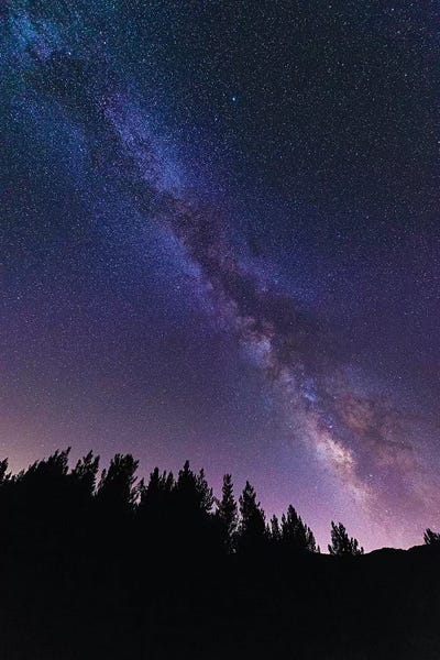 The Milky Way over Rose Valley, Los Padres National Forest, California, USA