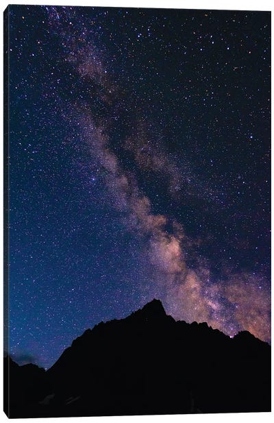 The Milky Way over the Palisades, John Muir Wilderness, Sierra Nevada Mountains, California, USA Canvas Art Print - Galaxy Art