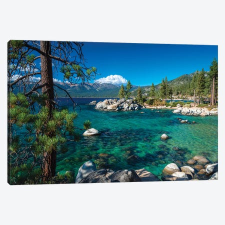 Boulders and cove at Sand Harbor State Park, Lake Tahoe, Nevada, USA Canvas Print #RBS4} by Russ Bishop Canvas Wall Art