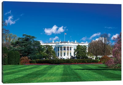 The White House and south lawn, Washington DC, USA Canvas Art Print - Washington D.C. Art