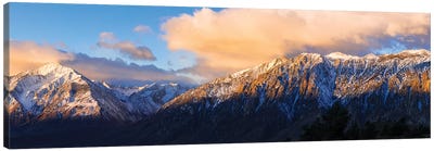Winter sunrise on Mount Tom and the Sierra crest, Inyo National Forest, California, USA Canvas Art Print - Sierra Nevada Art