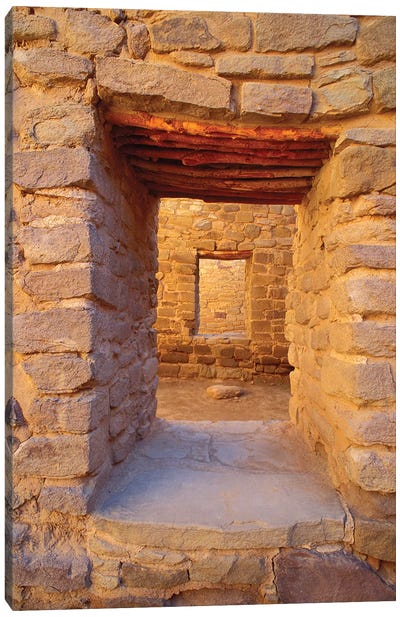 Interior Doorways, Aztec Ruins National Monument, New Mexico, USA Canvas Art Print