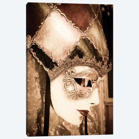 Carnival mask, Venice, Veneto, Italy Canvas Print #RBS5} by Russ Bishop Canvas Artwork