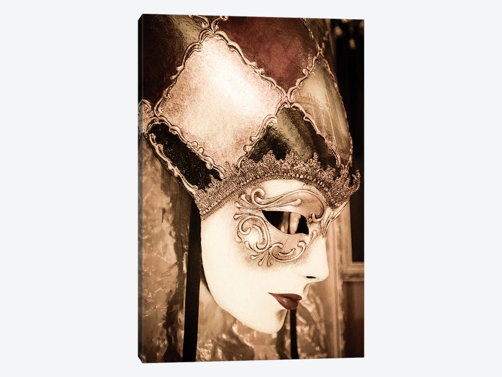 Carnival mask, Venice, Veneto, Italy by Russ Bishop 1-piece Canvas Artwork