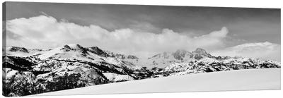 Banner and Ritter Peaks in winter, Ansel Adams Wilderness, Sierra Nevada Mountains, California Canvas Art Print
