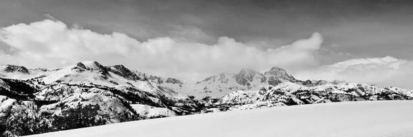Sierra Nevada: Banner and Ritter Peaks in winter, Ansel Adams Wilderness, Sierra Nevada Mountains, California by Russ Bishop
