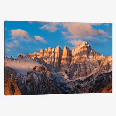 Dawn Light On Mount Whitney As Seen From The Alabama Hills I, Sequoia National Park, California, USA Canvas Print #RBS66} by Russ Bishop Canvas Art