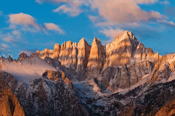 Russ Bishop: Dawn Light On Mount Whitney As Seen From The Alabama Hills I, Sequoia National Park, California, USA by Russ Bishop