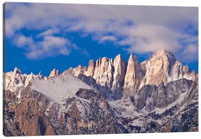 Dawn Light On Mount Whitney As Seen From The Alabama Hills II, Sequoia National Park, California, USA Canvas Art Print