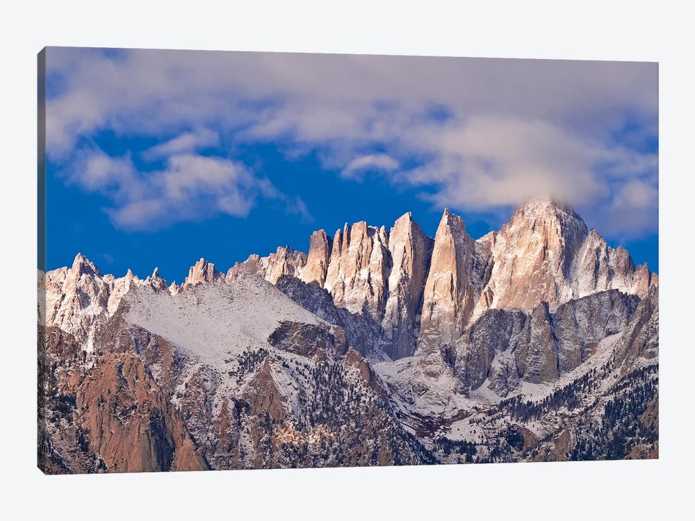 Dawn Light On Mount Whitney As Seen From The Alabama Hills II, Sequoia National Park, California, USA by Russ Bishop 1-piece Canvas Art Print