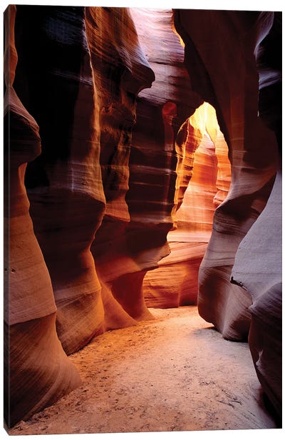 Delicate slickrock formations in upper Antelope Canyon, Navajo Indian Reservation, Arizona, USA Canvas Art Print