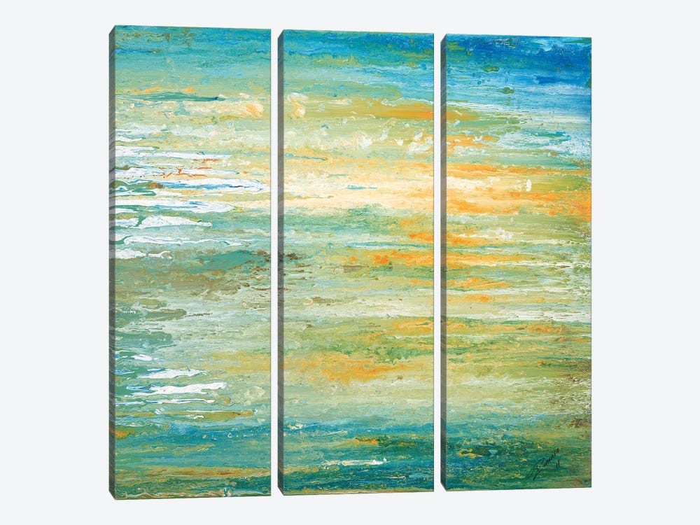 Winter Sunset by Roberto Gonzalez 3-piece Canvas Print