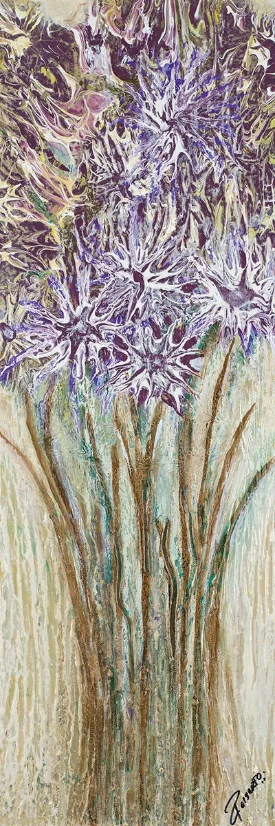 Lavender Strong I by Roberto Gonzalez multi panel art