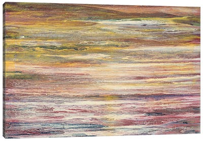 White Rapids at Sunset Canvas Art Print