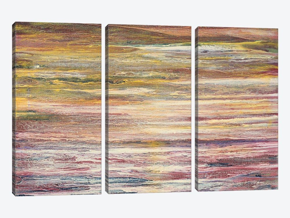 White Rapids at Sunset by Roberto Gonzalez 3-piece Canvas Art Print