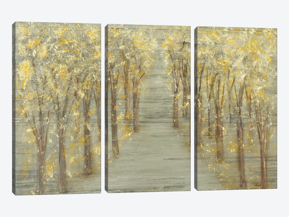 Gold Forest by Roberto Gonzalez 3-piece Canvas Wall Art