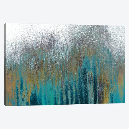 Teal Woods With Gold Canvas Art Print By Roberto Gonzalez Icanvas
